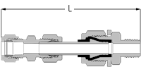 Dielectric Male connector - Griplok - line drawing