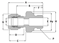 Tube fitting BSPP male connector