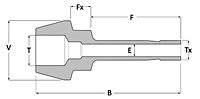 Tube fitting reducing port connector