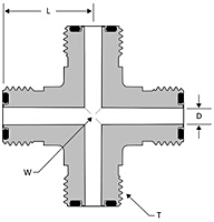 O-ring Face Seal Cross