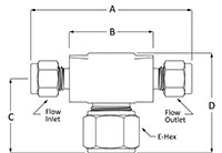 Tee Filter Fractional Tube Fitting Line