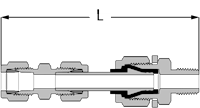 Dielectric Male Connector - Unilok line drawing