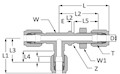 SAE Flareless Bulkhead Run Tee