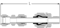 Dielectric Male connector - Griplok - line drawing