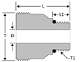 ORFS straight thread threaded piece - HP