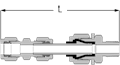 Dielectric Male Connector - Unilok line drawing